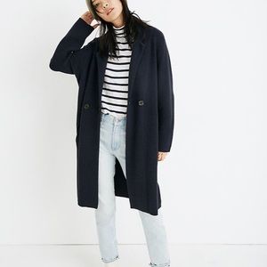 Double breasted sweater coat